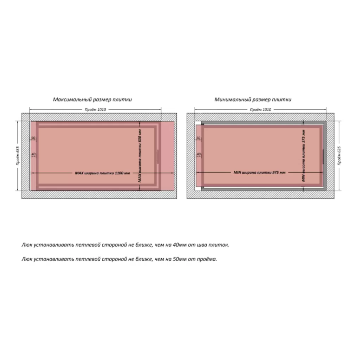 Люк одностворчатый Shagma 100х60 ревизионный под плитку ЛС1000x600Г 6 Люк одностворчатый Shagma 100х60 ревизионный под плитку ЛС1000x600Г — изображение 6