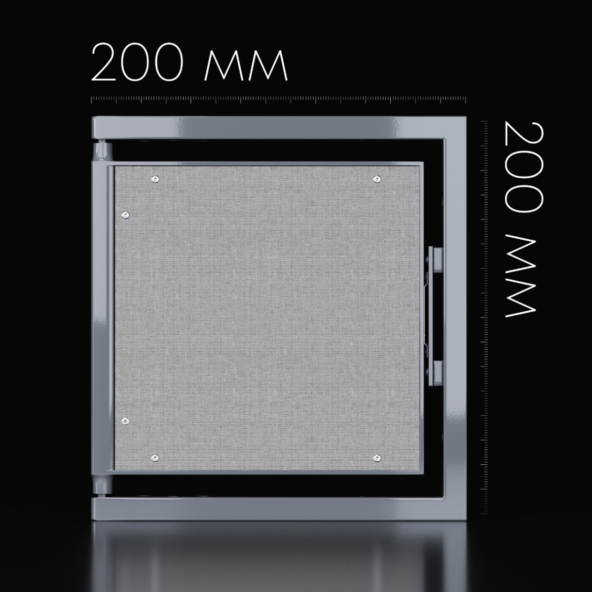 Люк одностворчатый Shagma 20х20 ревизионный под плитку ЛС200x200К 5 Люк одностворчатый Shagma 20х20 ревизионный под плитку ЛС200x200К — изображение 5